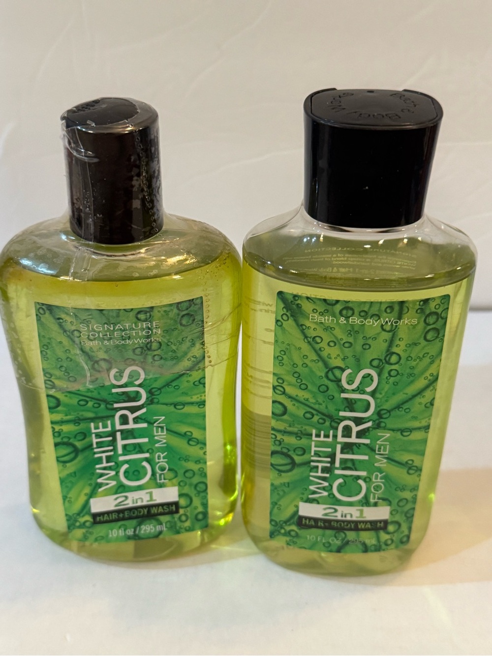 2 Bath & Body Works WHITE CITRUS Men Hair Body Wash 2- in-1 Shower Gel Shampoo